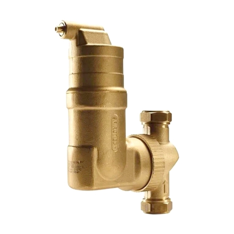 Сепаратор повітря універсал (латунь) SpiroVent Air Universal Brass  22mm RV2