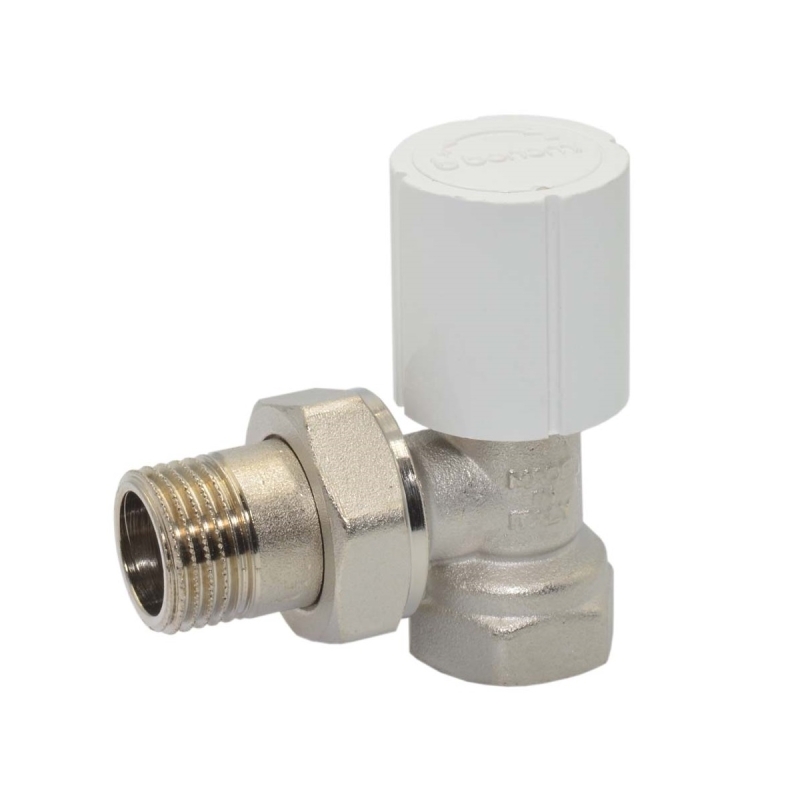 Кран радіаторний Ø1/2″ кутовий PN10 +95°C 56010404 Idrosanitaria Bonomi