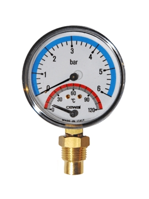 Термоманометр  Ø80  1/2