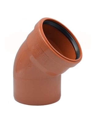 Коліно  (зовнішня каналізація)  Ø160  45°  PVC (Ral 8023)  REDI s.p.a.