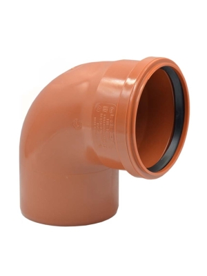 Коліно  (зовнішня каналізація)  Ø200  87°  PVC (Ral 8023)  REDI s.p.a.