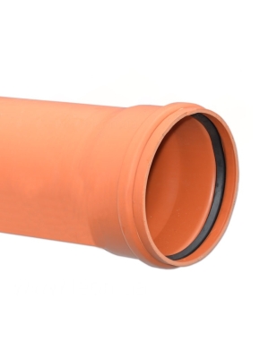 Труба для зовнішньої каналізації  SN4  Ø250 x 6,2 мм  L=2000 мм  PVC Valrom Україна