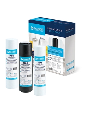 Комплект картриджів Ecosoft 1-2-3 для фільтрів зворотного осмосу