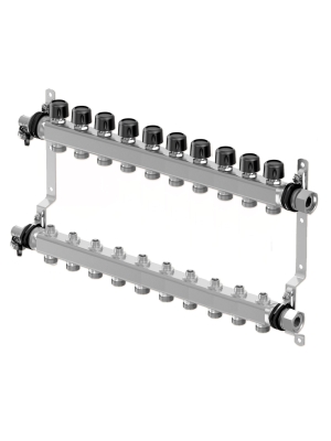 Колектор (нержавійка) з відсічними кранами Smart S LS Ø1 НГ x 11 х 3/4″ Uponor GmbH