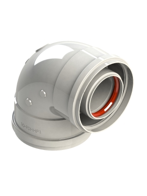 Коліно коаксиальне для традиційних котлів Ø60/100 mm - 90° розтруб/розтруб A311226 GROPPALLI S.R.L.