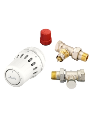Комплект термостатичний - Danfoss React™ + RA-N + RLV-S прямий 015G5348 Danfoss