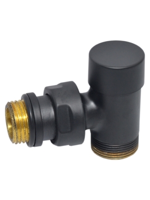 V150211EFS9005O  Кран відсікаючий кутовий  BLACK MATTE  Ø1/2