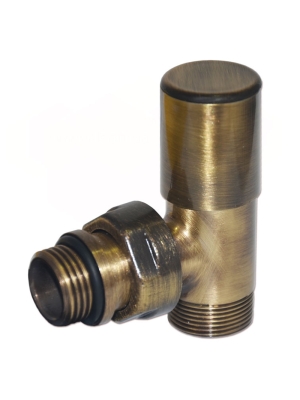 V150111M  Кран радіаторний кутовий  BRUSH BRONZE  Ø1/2