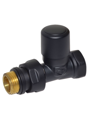 V140810EFS9005O  Кран відсікаючий прямий  BLACK MATTE  Ø1/2
