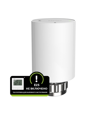Радіаторна головка ENGO ETRV-M28W  M28x1,5,  868 МГц + ZigBee,  бездротове підключення, живлення  батарейки 2хАА