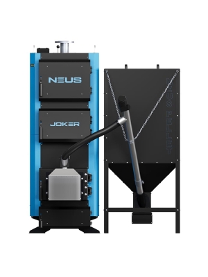 Пелетний котел Neus Joker Pellet 24 кВт бункер 300л сталь 6 мм