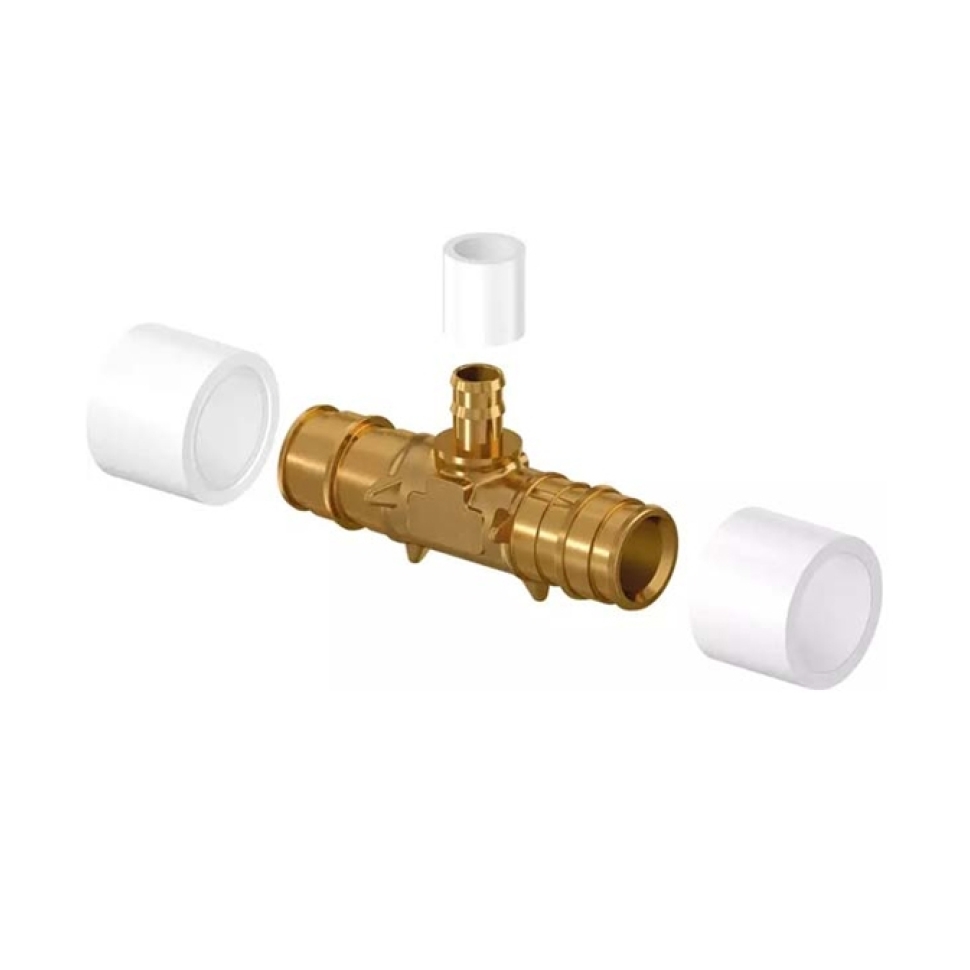 Трійник PE-Xa Q&E редукц.  Ø20 x 9,9 x 20 мм вкл. 1 кільце Ø9,9 + 2 кільця Ø20  Uponor GmbH