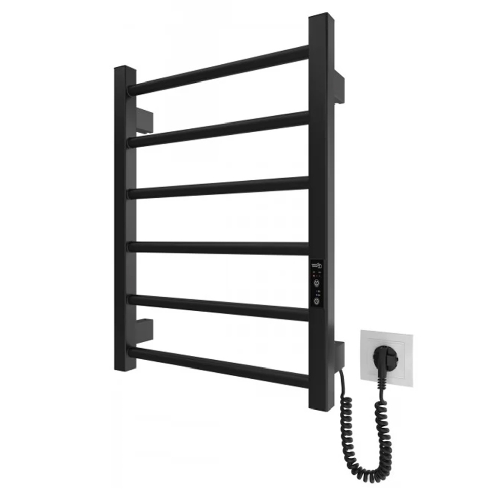 Електрична рушникосушарка HF Leeds  570x430 чорний мат