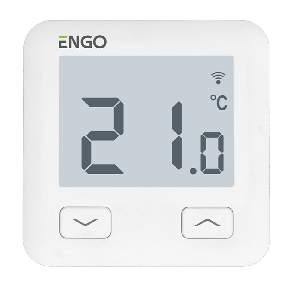 Інтернет-терморегулятор ENGO E10-W дротовий, живлення 230 В. з WI-FI, білий
