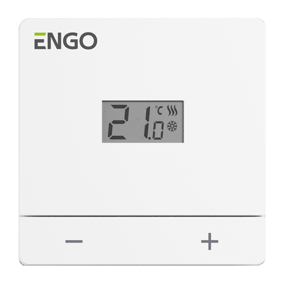 Терморегулятор ENGO EASY-230W добовий  дротовий, 230В, білий