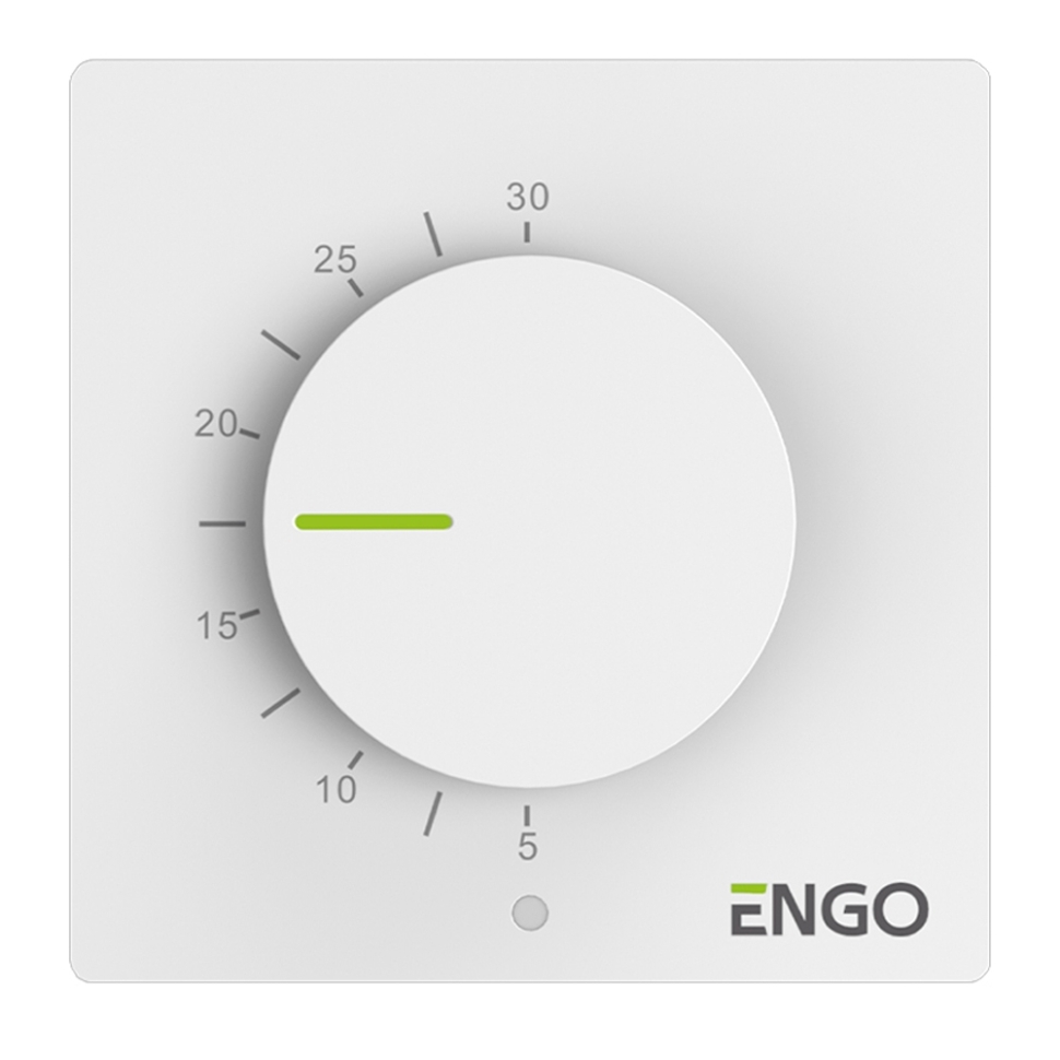 Терморегулятор ENGO ESIMPLE-230W добовий дротовий, 230В, білий