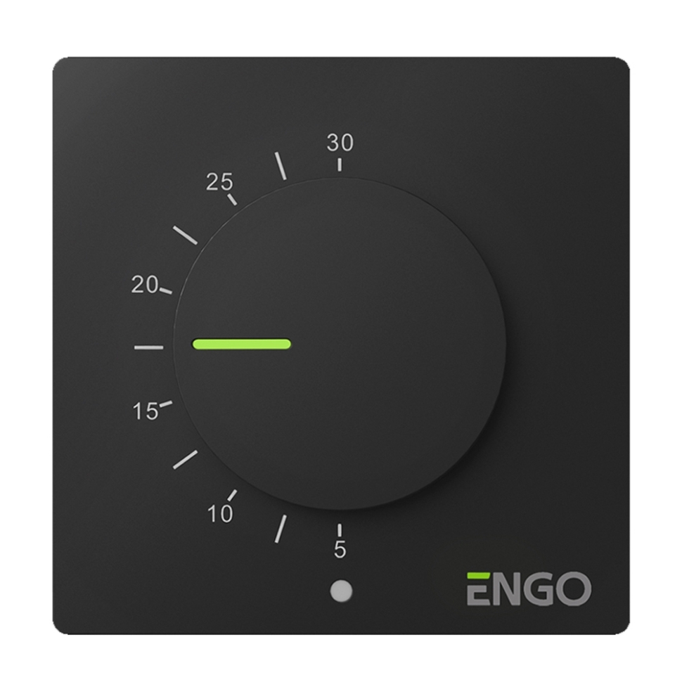 Терморегулятор ENGO ESIMPLE-230B добовий дротовий, 230В, чорний