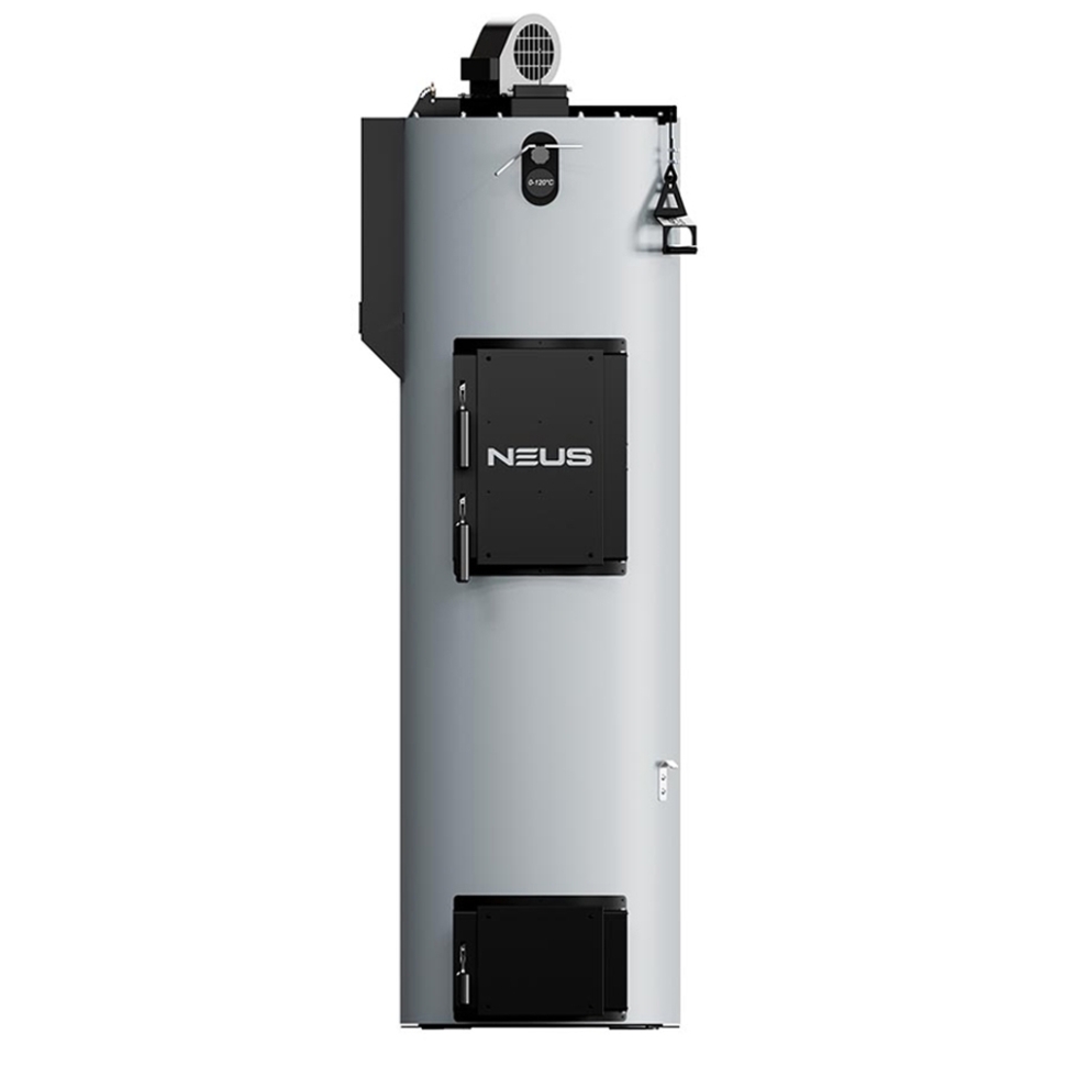 Твердопаливний котел Neus Turbo Max 25 кВт з автоматикою PLUM та вентилятором