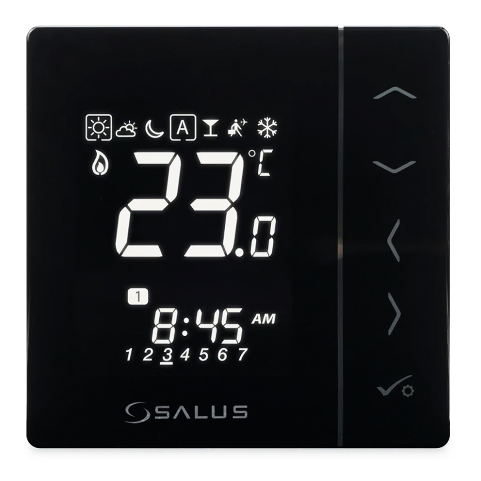 Тижневий програматор температури SALUS VS30B, прихованого монтажу 230В